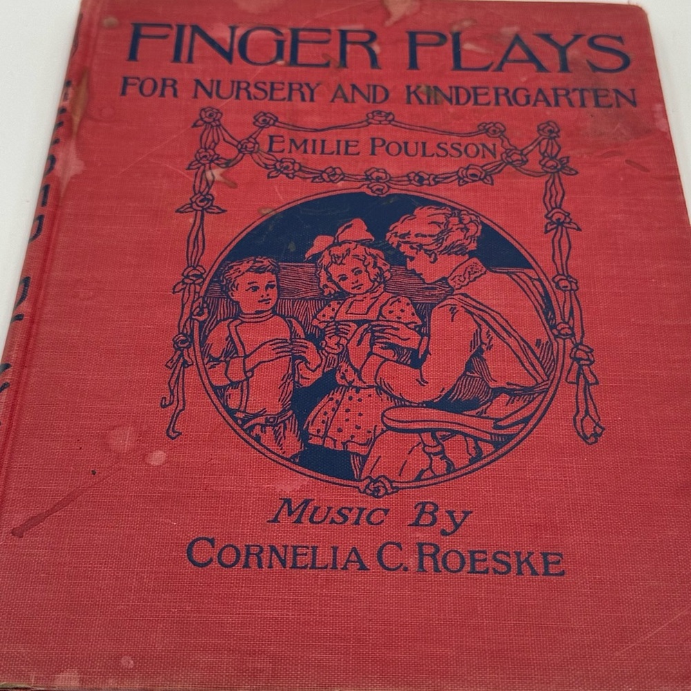 Vintage Finger Plays for Nursery and Kindergarten - Red Illustrated Hardcover